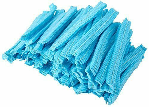 Blue White Bouffant Caps - Non Woven, 21/18 Inch, Blue/white Color | Soft, Reusable, Disposable, Elastic Fit For All Head Sizes