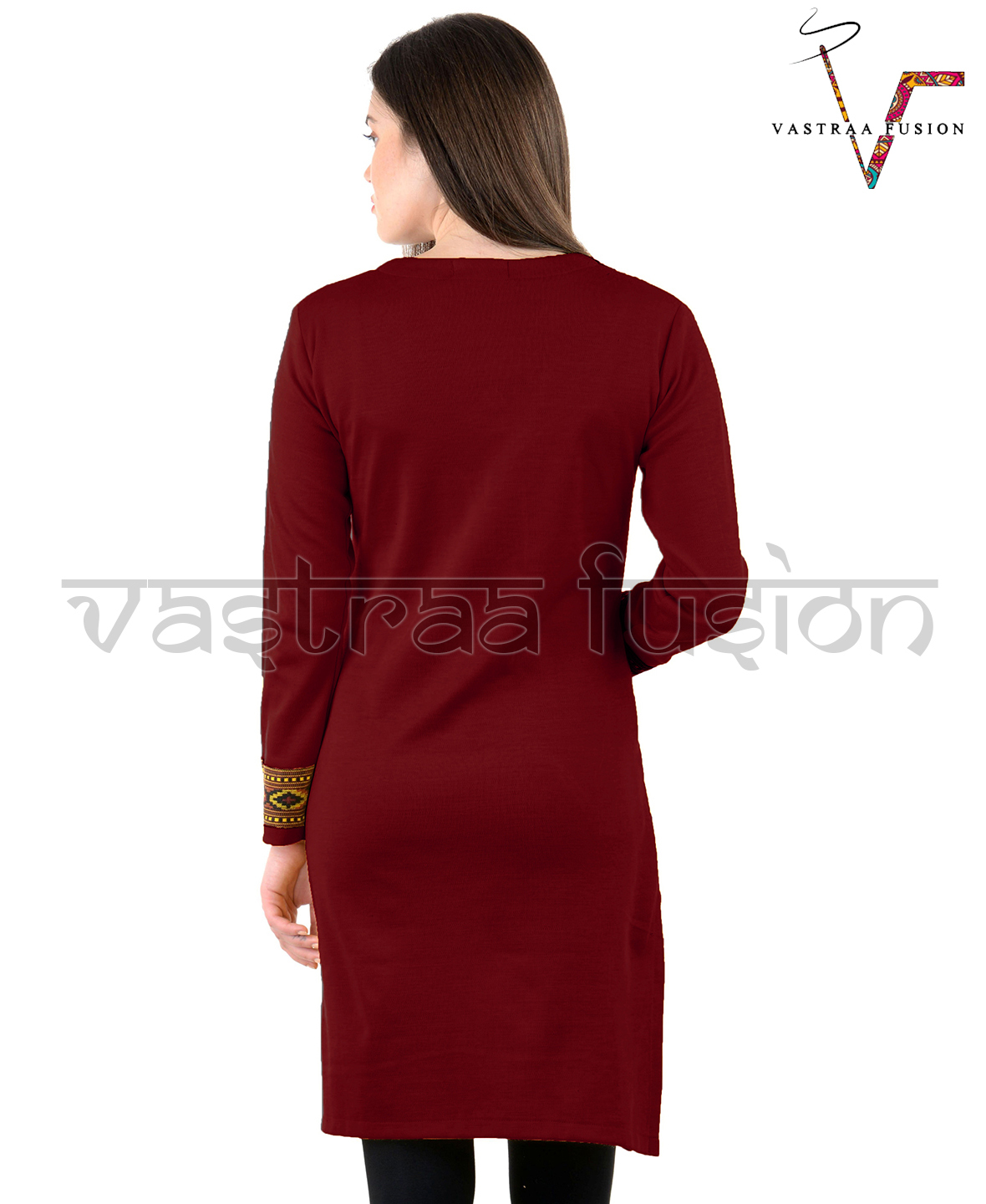 Ladies Woolen Kurtis - Cotton Blended Jute Fabric, Size 36-50 Inches | Available In 25 Colours, Regular Fit For Casual & Festive Occasions