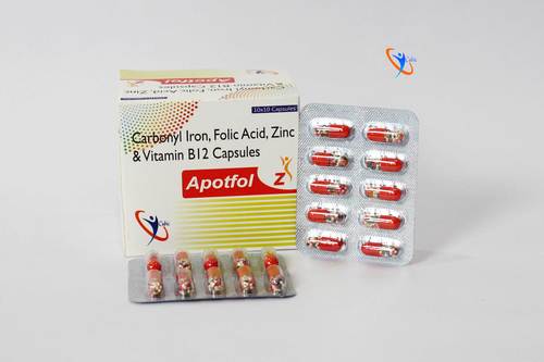 Carbonyl Iron 100mg + Folic Acid 1.5mg + B12 15mcg + Zinc Sulphate Monohydrate 61.8mg Capsule