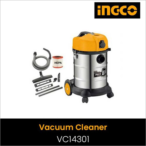 Vacuum Cleaner - 20 Liters Capacity, 1400 Watts Power | Stainless Steel, 5 Meters Cord Length, 75 dB Noise Level, 7.5 kg Weight, 38 x 38 x 58 cm Dimensions