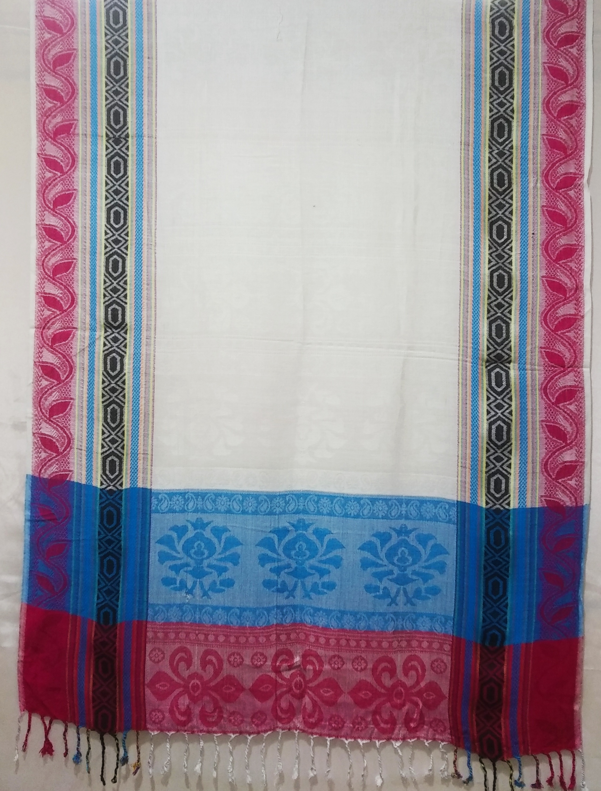 Fancy Jamawar Shawl - Color: Black Golden