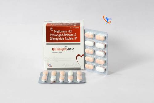 Bilayered Tablet of Metformin HCL (SR) 500mg + Glimepiride 2mg Tabletg (SR) Tablet