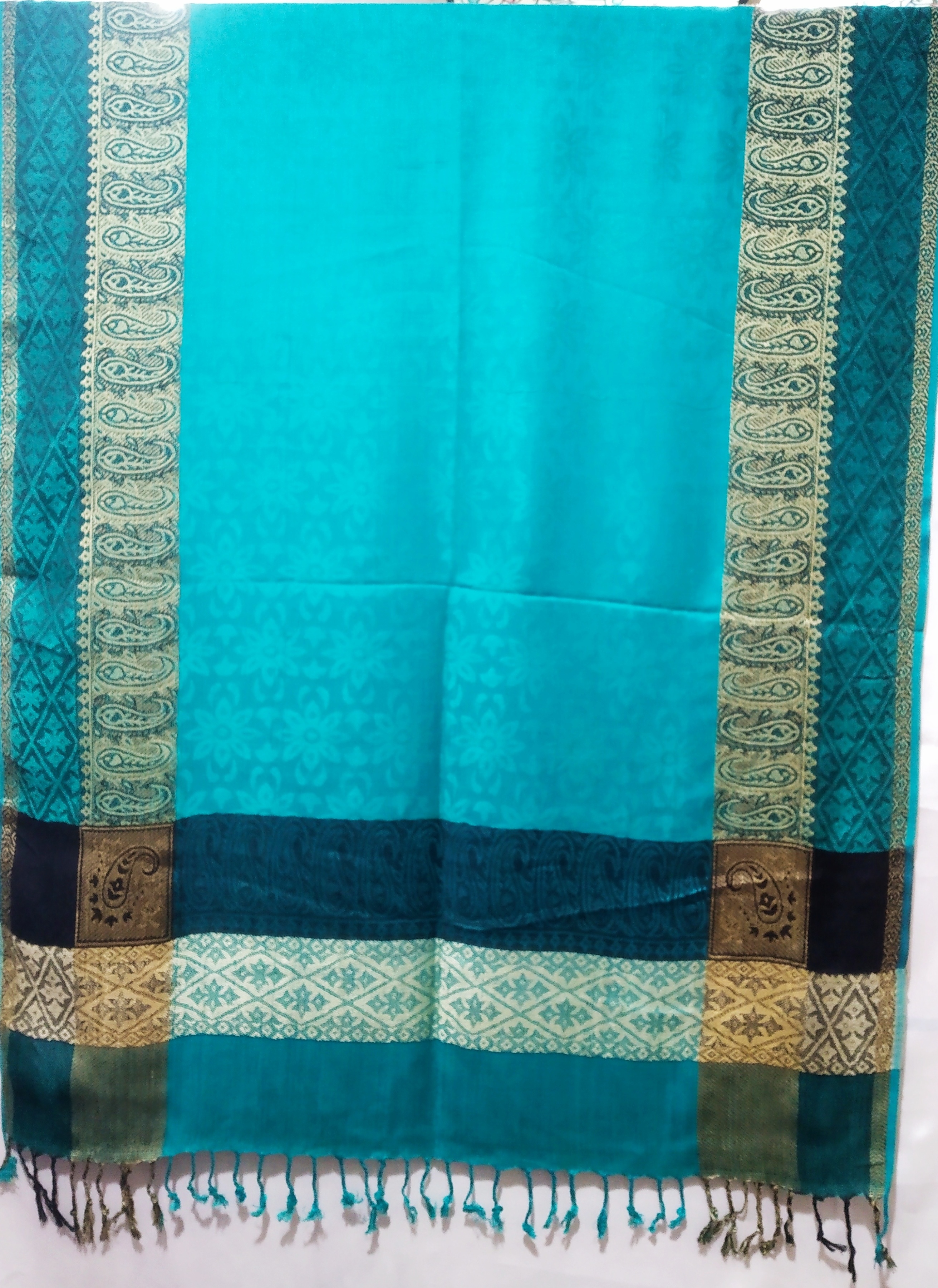 Jaquard Jamawar Shawl - 70x180 Cm | Premium Silk Material, Custom Sizes And Designs Available