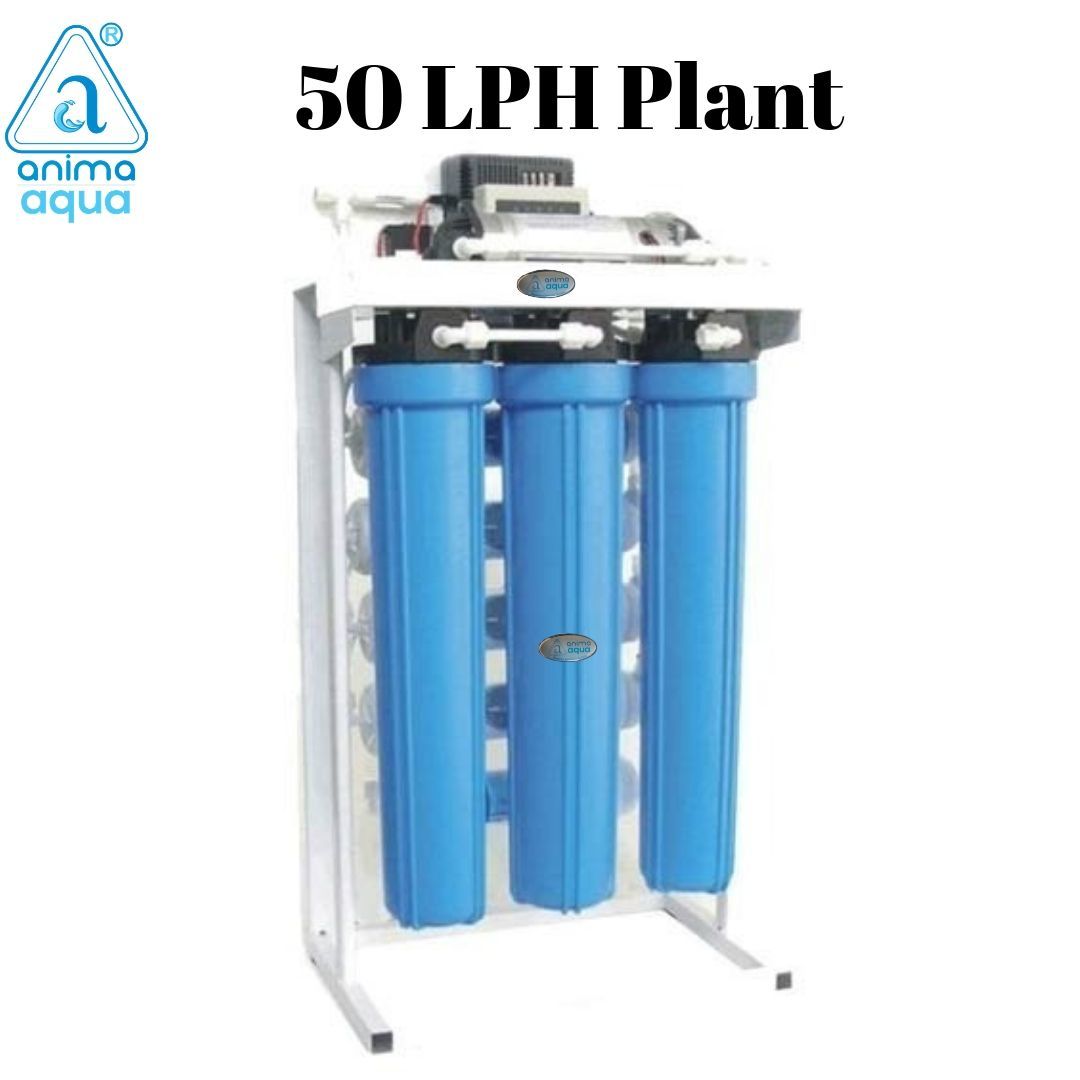 50 Lph Ro Plant - Stainless Steel 50 Ltr Capacity Full Automatic Flushing 36 Volt Electric Drive 150-175 Litre Daily Output