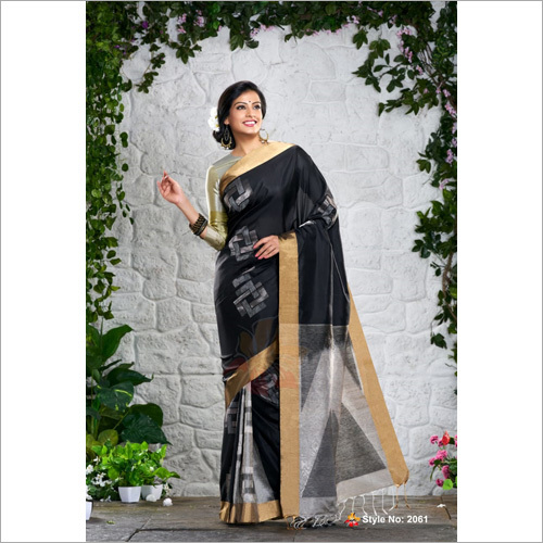 Party Wear Fancy Cotton Silk Saree