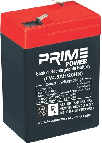 Black 6V 4.5Ah Battery