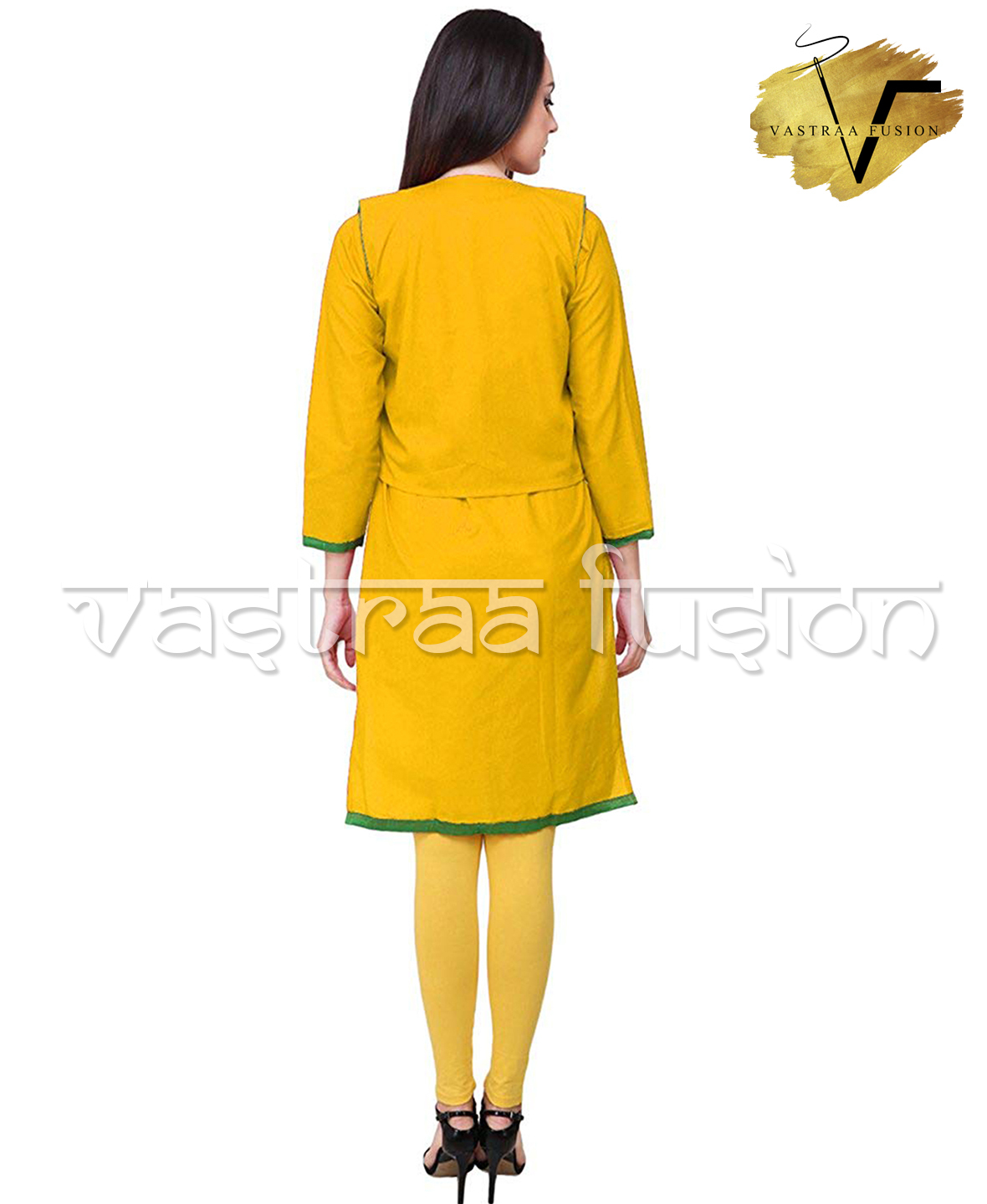 Ladies Embroidery Work With Matching Jacket Kurti - Cotton Blend, Customized Size, All Colors | Washable, Modern Style, Embroidered Pattern, Suitable For All Seasons