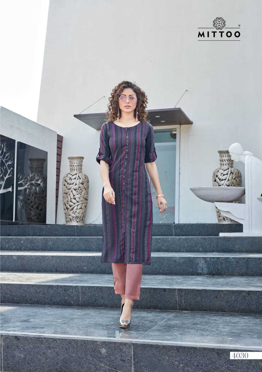 Cool Dry Weaving Strips Pant Rayon Slub Lycra