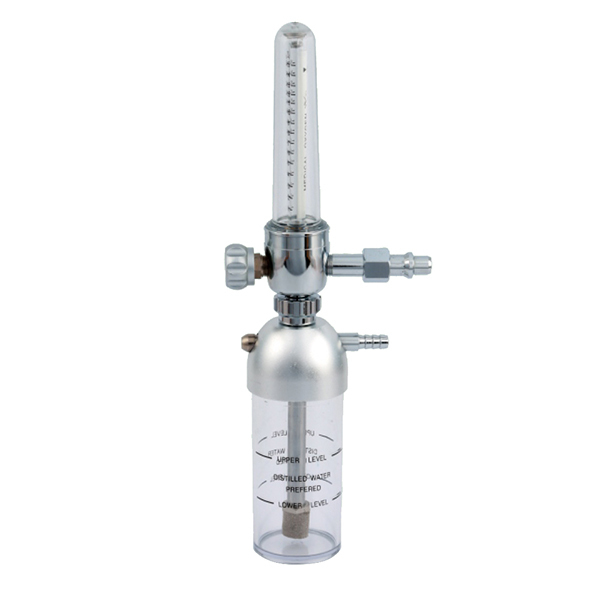Oxygen Flow Meter - Anodized Aluminum/chrome Plated Brass Body, 0-15l/min Flow Rate, 0.6 Mpa Input Pressure, 0.2-0.3 Mpa Output Pressure, Automatic Safety Valve At 0.35±0.05 Mpa