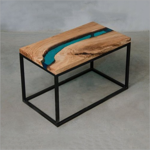Handmade Wooden Epoxy Center Table