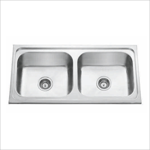 स्टेनलेस स्टील डबल बाउल इलेक्ट्रोप्लेटिंग फिनिश 45* 20* 9 मिमी