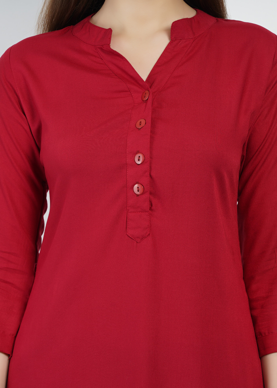 Solid Rayan Kurta Bust Size: 38 Inch (In)