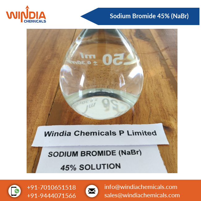 Sodium Bromide - 45% Technical Grade Solution | Colourless Liquid, Industrial Use, High Purity, Water Soluble, Cas No: 13466-08-5, Density: 2.18 G/m3
