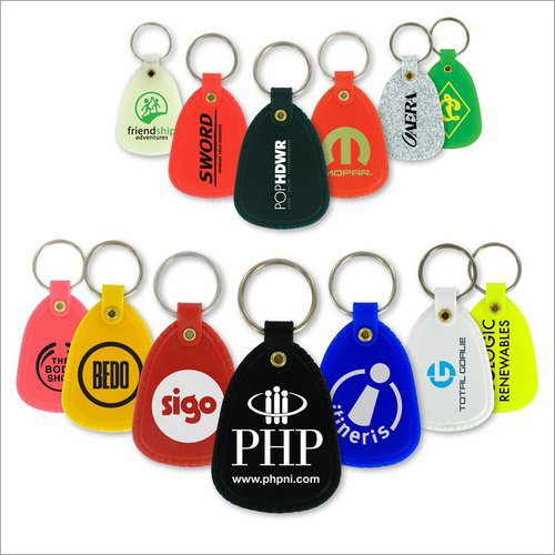 Printed Promotional Keychain - Tubular Rubber Design , Lightweight 12g with Custom Color Options