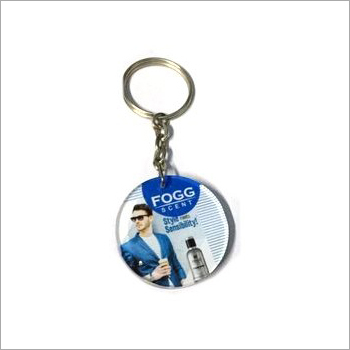 Round Acrylic Promotional Keychain - Printed Acrylic, Stylish Round Shape for Effective Brand Promotion and Eye-Catching Visibility