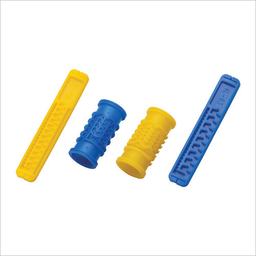 Drip Emitter - Hard Plastic, 1.5" x 0.5" Dimensions | Blue, Flow Rate 1-2 GPH, 10-40 PSI Operating Pressure, Removable Capping