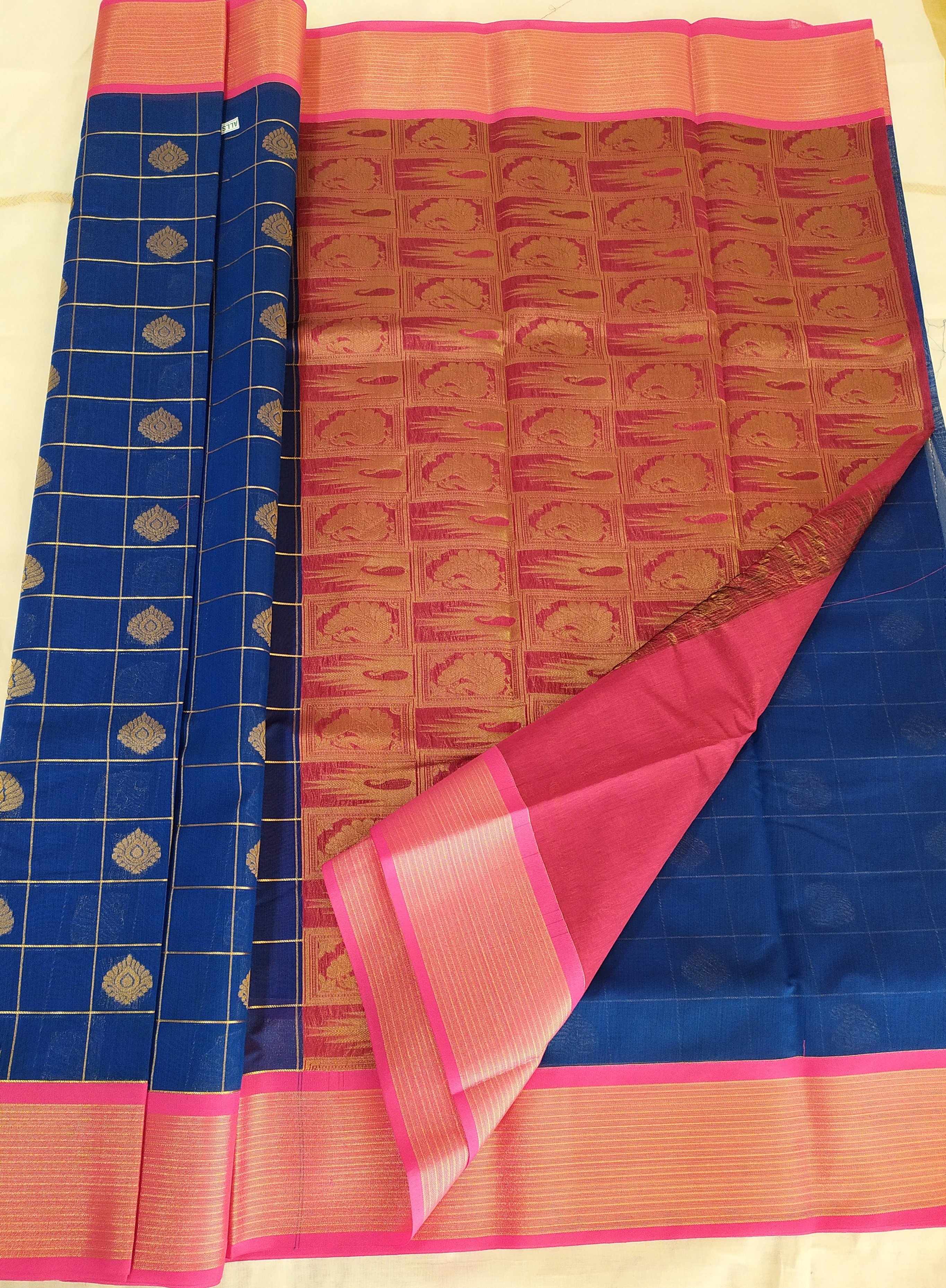 Silk Cotton Sarees - Cotton Silk Fabric, All Colors Available - Designer Blouses With Zari Work For Formal South Style