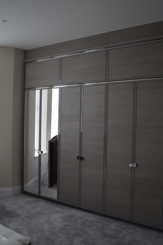 Sliding Wardrobe - Wood/glass, Variable Dimensions, White | Space Saving, Easy Install, Stylish Design, Durable Material, Termite Resistant, Smooth Sliding, Ample Storage