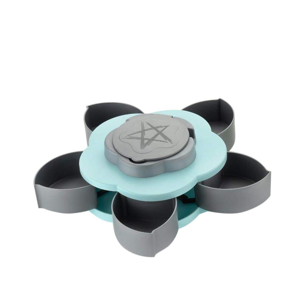 706 Smart Candy Box Serving Rotating Tray - Healthy Abs Plastic Material | Versatile Multi-purpose Design, 5 Compartments For Snacks, Nuts & Dried Fruits