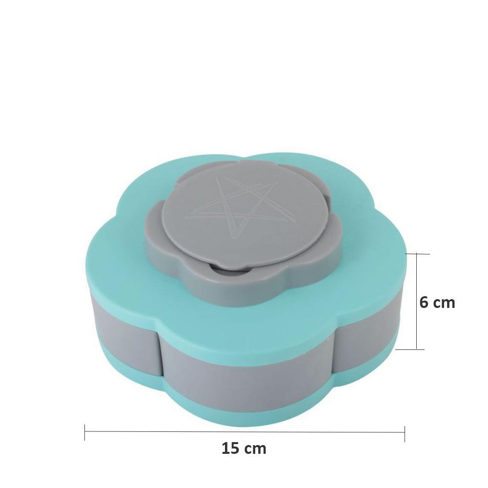 706 Smart Candy Box Serving Rotating Tray - Healthy Abs Plastic Material | Versatile Multi-purpose Design, 5 Compartments For Snacks, Nuts & Dried Fruits