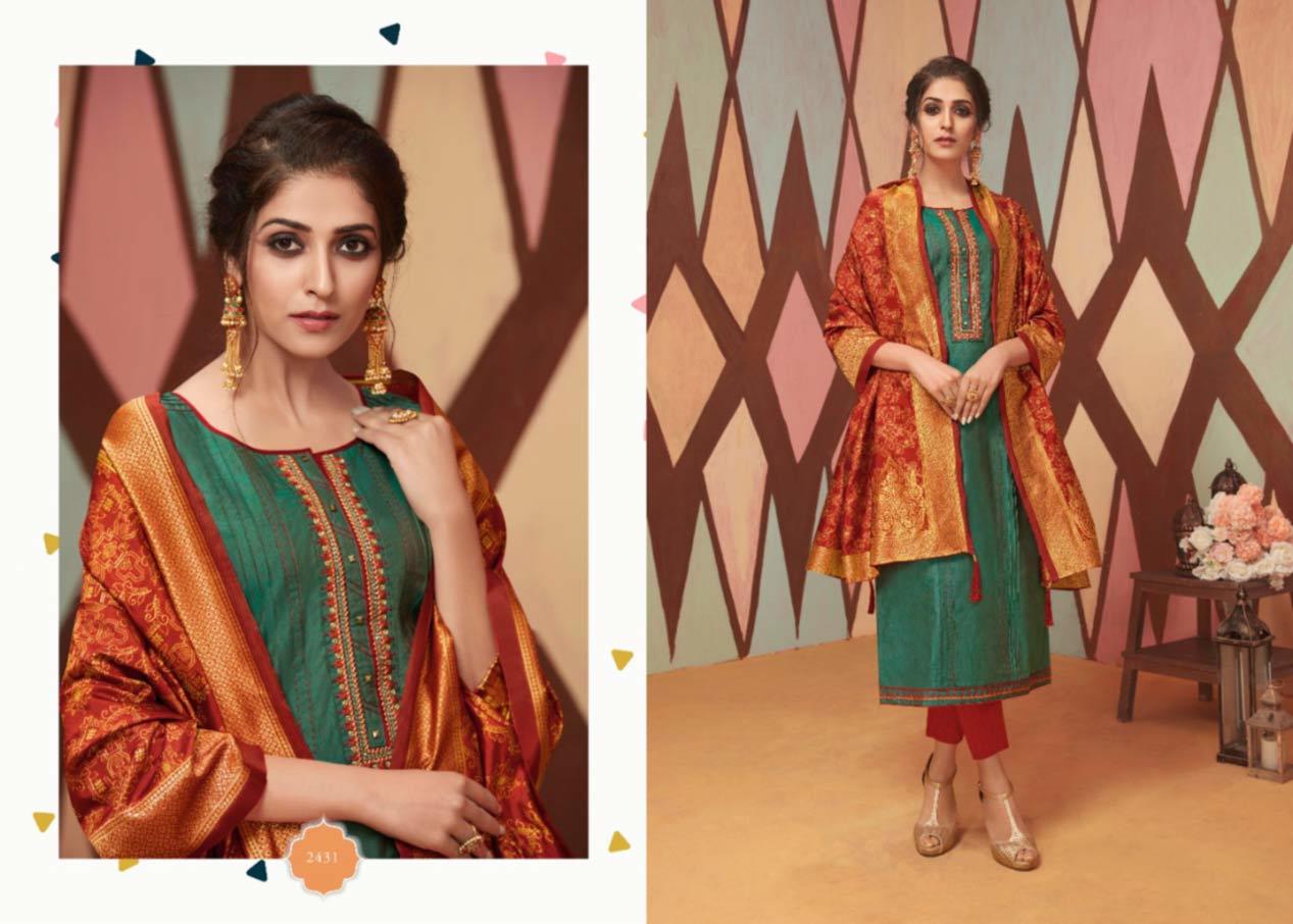 Indian Fancy Silk With Work And Khatli Work
