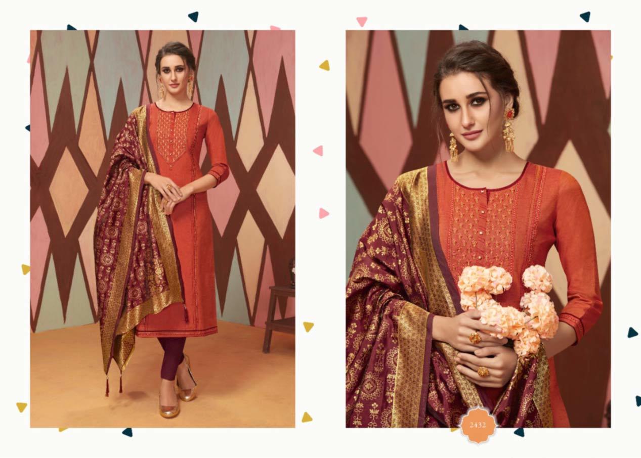Indian Fancy Silk With Work And Khatli Work