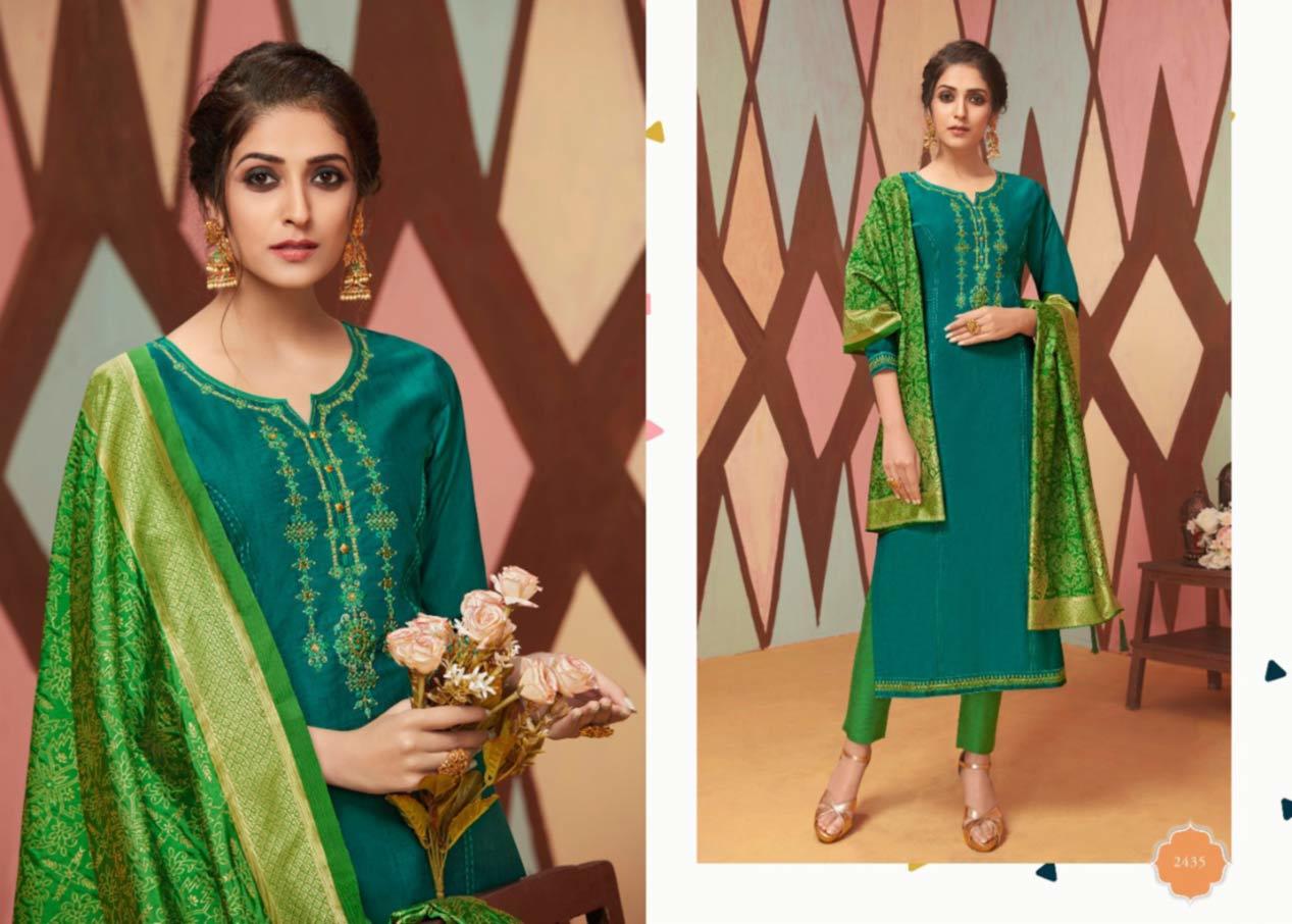 Indian Fancy Silk With Work And Khatli Work