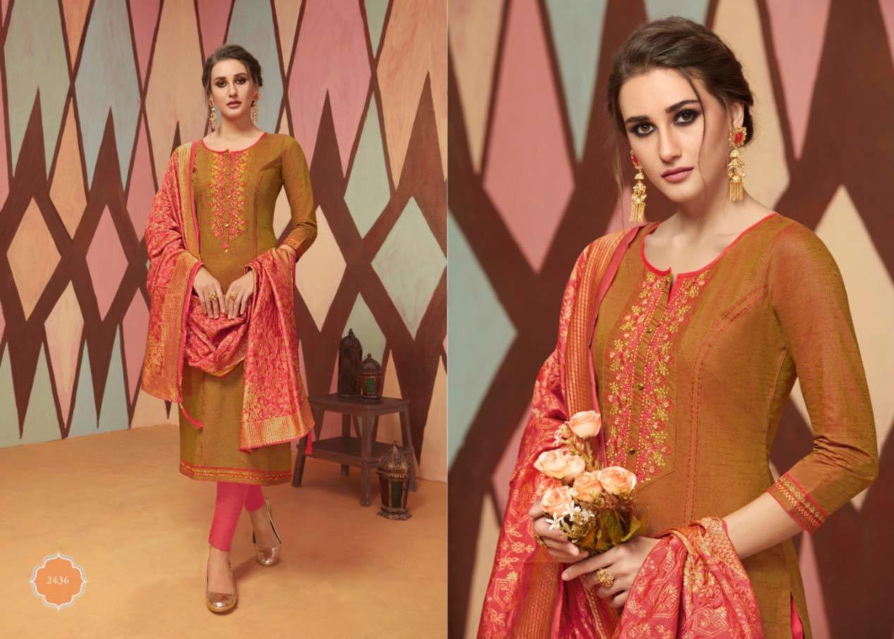 Indian Fancy Silk With Work And Khatli Work