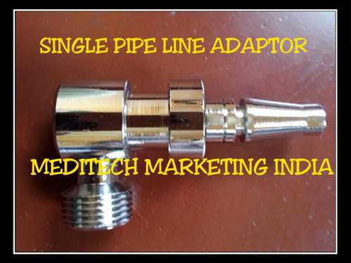 SINGLE PIPE LINE ADAPTERS - Brass BS249, Silver Color Code, 300g Weight | Designed for Gas Pipe Applications, Chrome Plated Finish