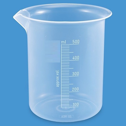 Polypropylene Beaker - Autoclavable with Tapered Spout, 50ml-2000ml Capacity | Excellent Clarity, Raised Graduations, 1 Year Warranty
