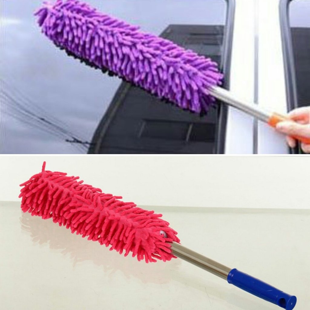 Multipurpose Microfiber Cleaning Duster - Soft, Super-absorbent Material | Extendable Telescopic Handle, Versatile For Car, Fans, Windows, And More