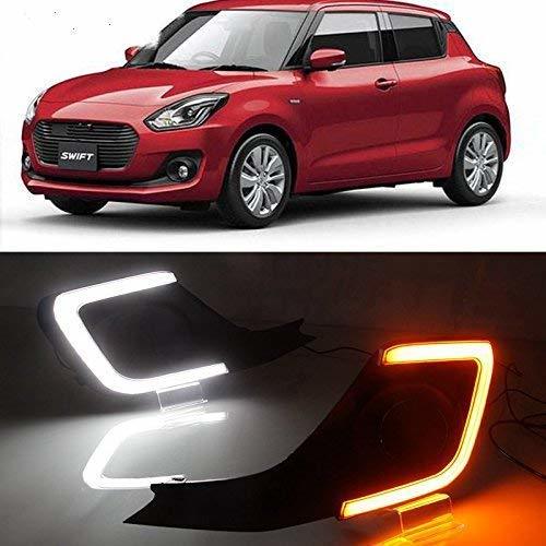 Autofasters Car Fog Lamp Daytime  Running Lights (DRL) For New Swift -2018