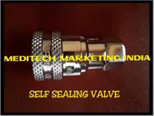 SELF SEALING VALVE - Brass BS249, 300 Grams | Bright/Dull Chrome Plating, Color Coding for Easy Identification, Ideal for Medical Gas Pipeline