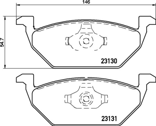 8DB 355 008-591 - ऑडी और स्कोडा एफआर ब्रेक पैड