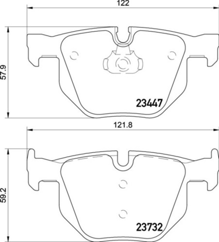 8DB 355 013-941 बीएमडब्ल्यू आरआर ब्रेक पैड
