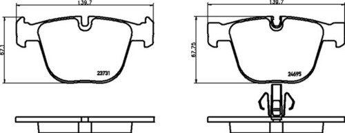 8DB 355 014-141 बीएमडब्ल्यू आरआर ब्रेक पैड