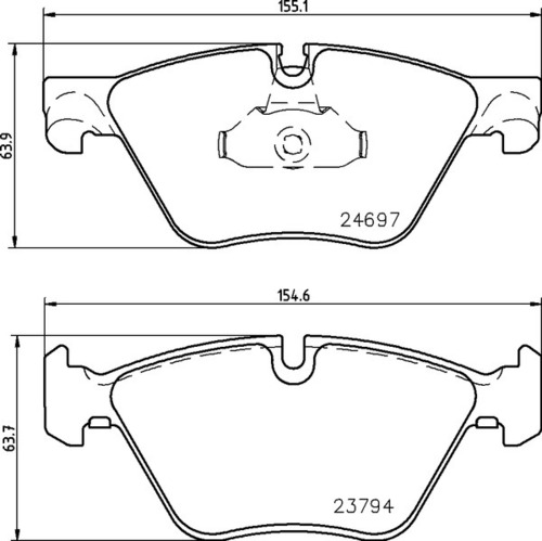 8DB 355 014-351 बीएमडब्ल्यू एफआर ब्रेक पैड