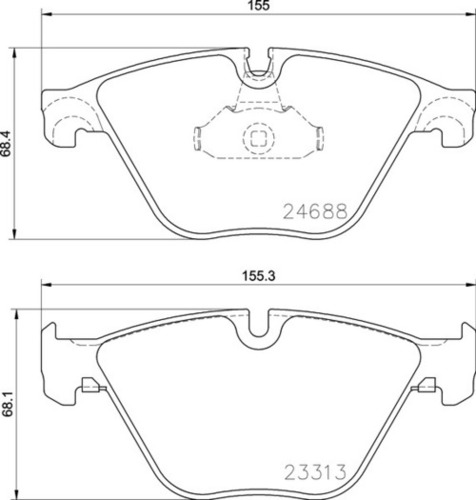 8DB 355 015-261 बीएमडब्ल्यू एफआर ब्रेक पैड