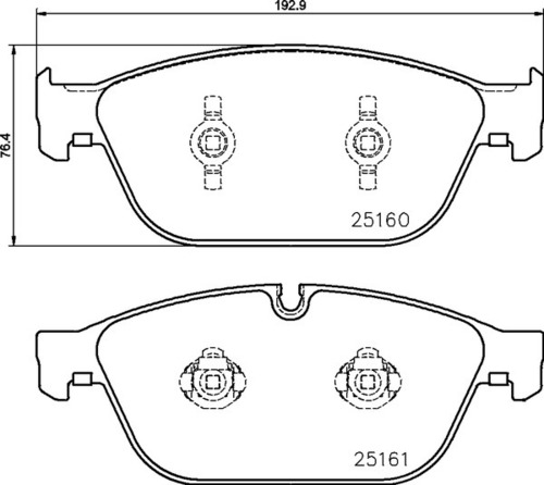 8DB 355 016-021 - ऑडी एफआर ब्रेक पैड