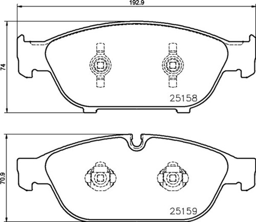 8DB 355 016-031 - ऑडी एफआर ब्रेक पैड