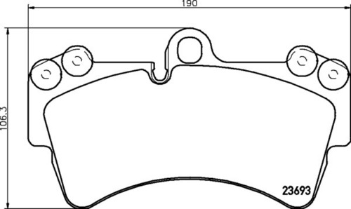 8DB 355 018-691 - ऑडी एफआर ब्रेक पैड