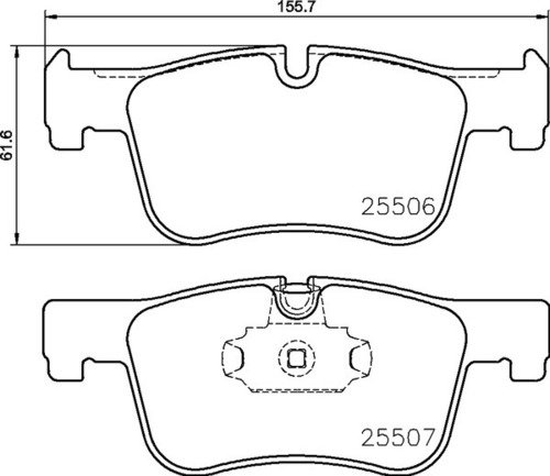 8DB 355 019-771 बीएमडब्ल्यू एफआर ब्रेक पैड