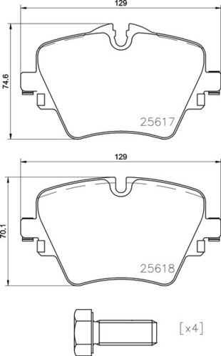 8DB 355 023-131 BMW FR Brake Pads
