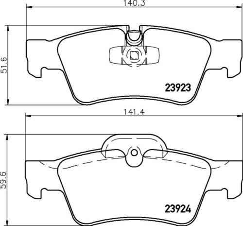 8DB 355 011-421 Merc RR Brake Pads