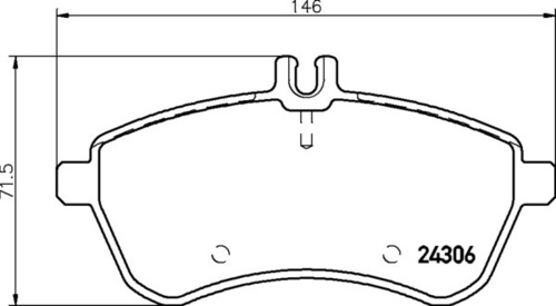 8DB 355 012-581 Merc FR Brake Pads