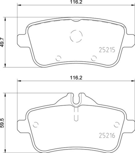 8DB 355 019-821 Merc RR Brake Pads