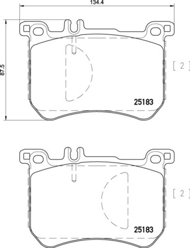 8DB 355 020-491 Merc FR Brake Pads
