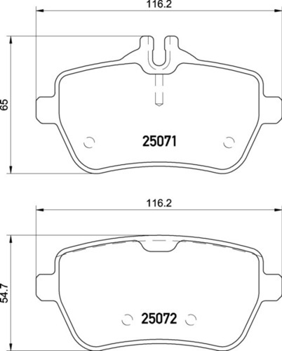 8DB 355 021-511 Merc RR Brake Pads