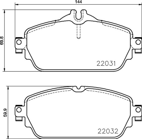 8db 355 021-551 Merc Fr Brake Pads
