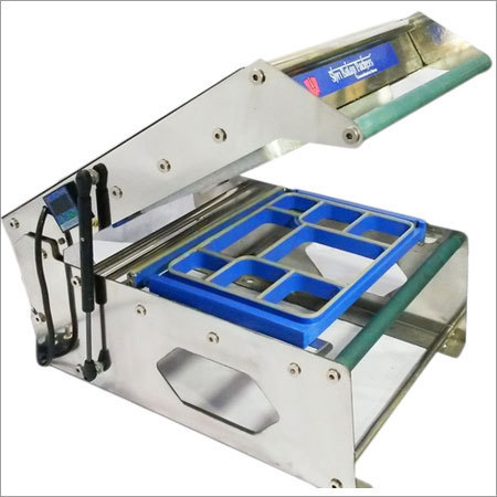 8 Cavity Meal Tray Sealing Machine - 800 Watt, 570x360x460 mm | Inverter Controlled, PTFE Coated Wires, 12 Months Warranty, Maintenance Free